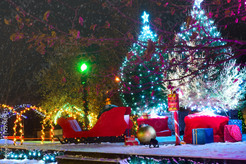 Christmas display in the snow