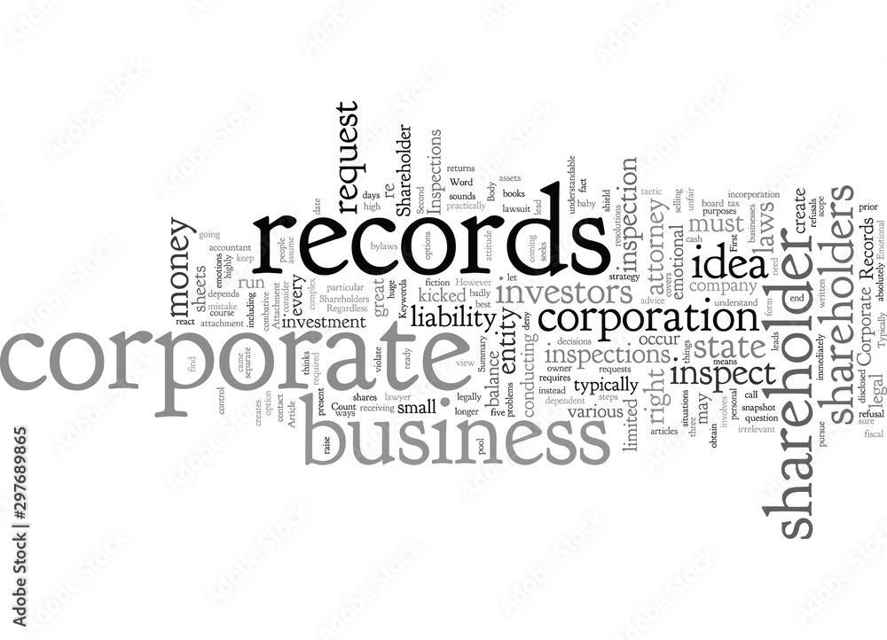 Corporate Records Shareholder Inspections Corporate Records Shareholder Inspections