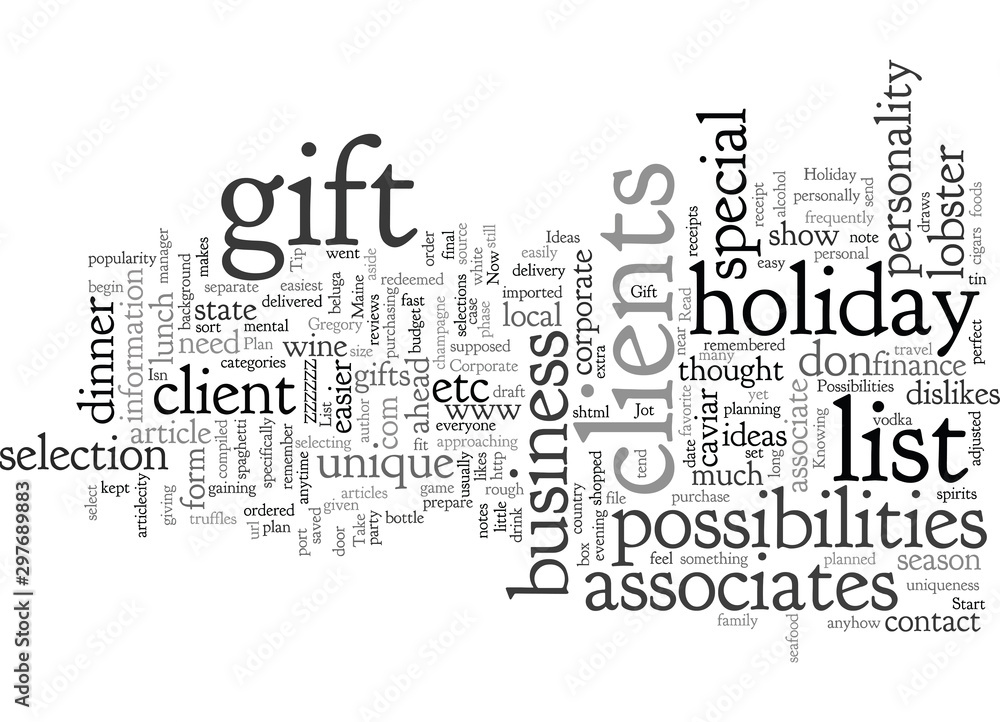 Fototapeta premium Corporate Holiday Gift Ideas Start With a Possibilities List