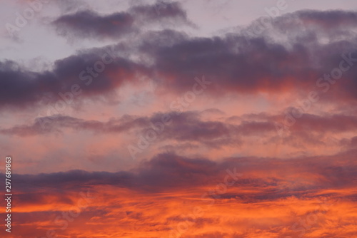 Beautiful orange evening sky