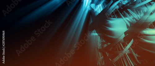 3D rendering of abstract digital technology background