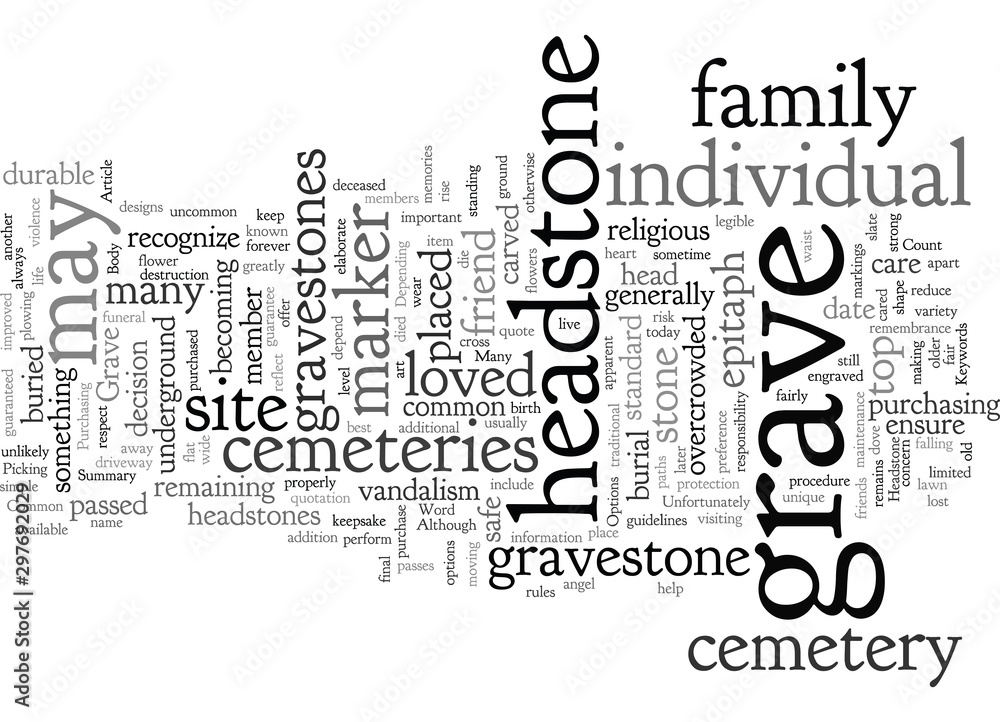 Common Options for a Grave Headstone Common Options for a Grave Headstone