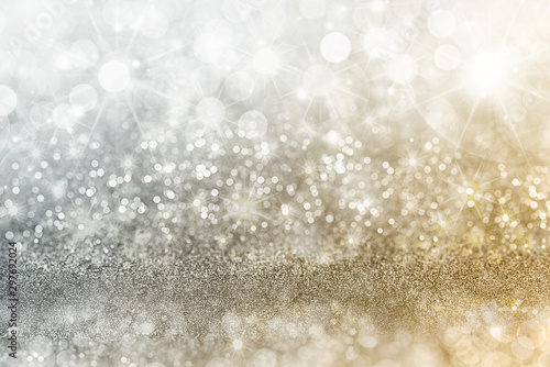 Silver and Gold Christmas background