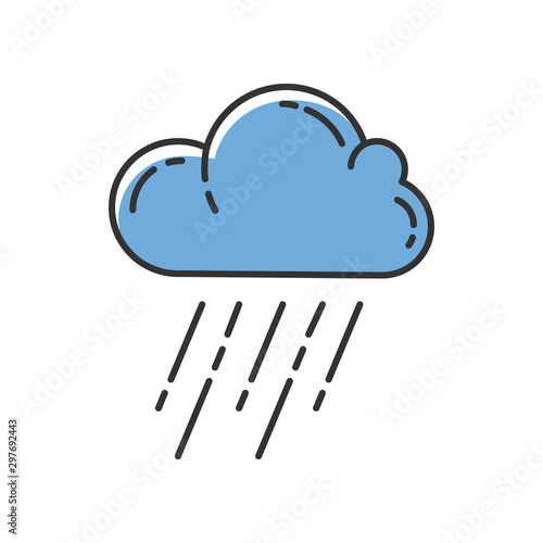 Downpour blue color icon