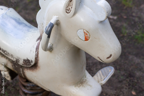 White Horse in Playground (ID: 297692454)
