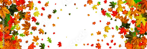 Leaves pattern. October abstract falling background. Autumn concept