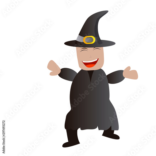 Halloween witch costume. Women halloween costume - Vector