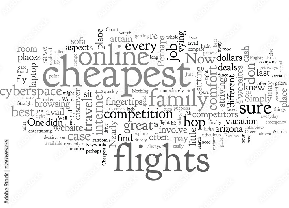 Fototapeta premium Cheapest Flights A Straight Up Review