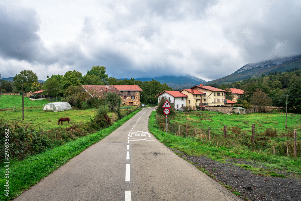 rural topwn at basque country 