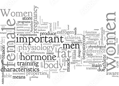 Characteristics in the physiology of female athletes