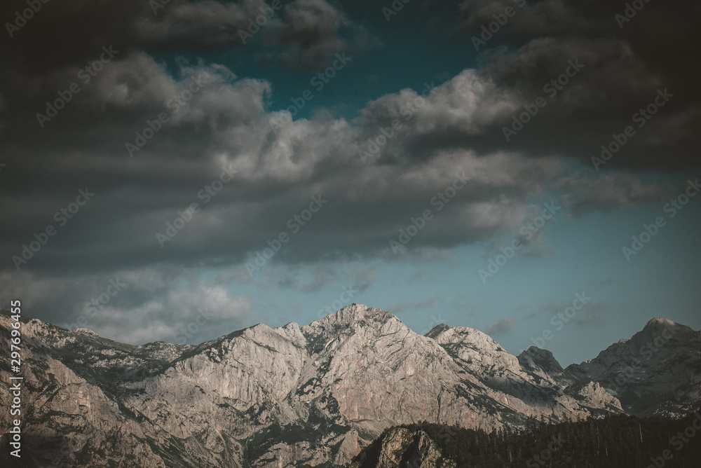 clouds in mountains