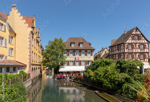 Traditional buildings in the little Venice area in the old town of Colmar