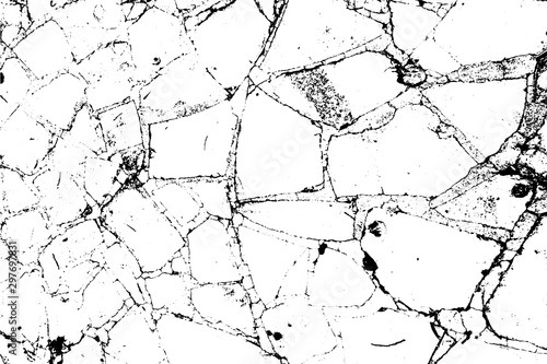 Distressed overlay texture of cracked concrete, stone and asphalt. Grunge background. one color graphic resource.