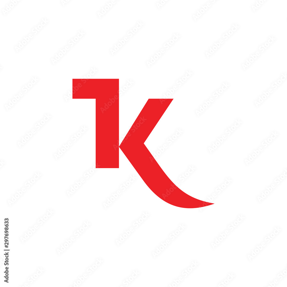 letter 1k simple geometric design vector letter 1k simple geometric design vector
