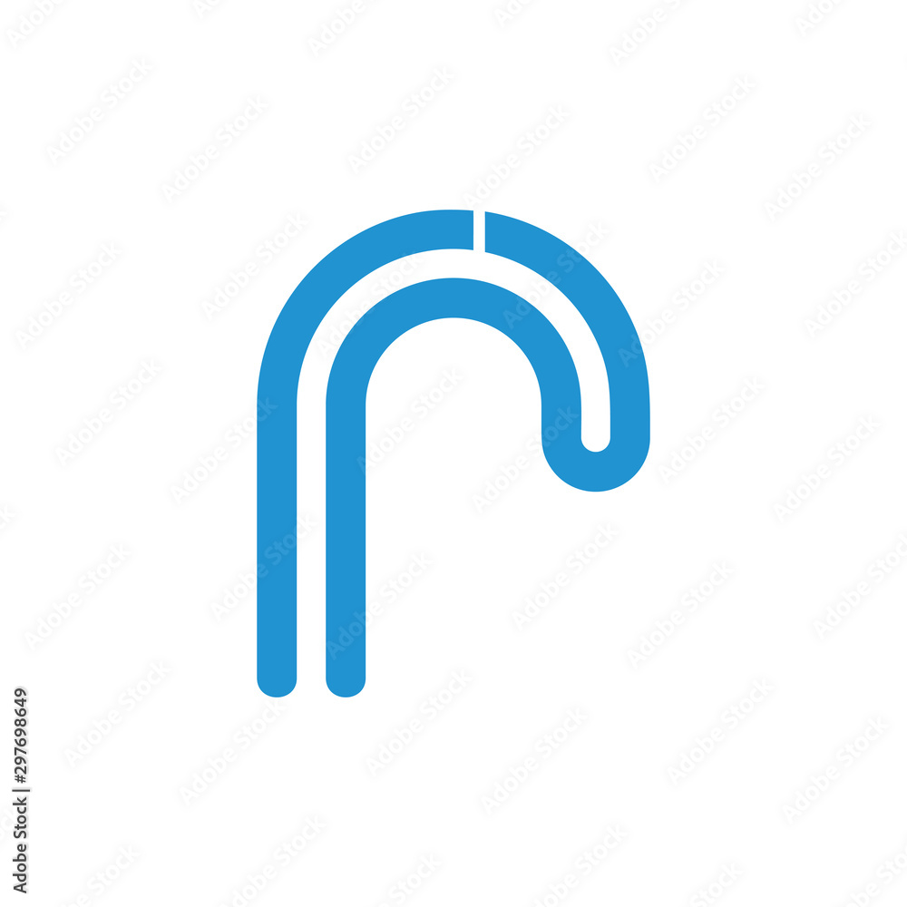 letter r simple blue water rain design logo vector letter r simple blue water rain design logo vector
