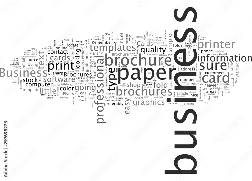 Can I Write and Print My Own Business Brochures and Business Cards Can I Write and Print My Own Business Brochures and Business Cards