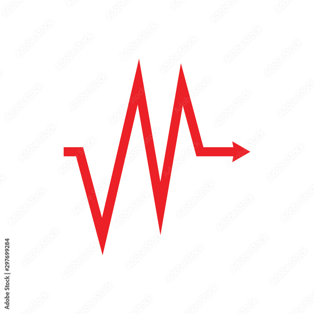 letter m pulse design logo vector letter m pulse design logo vector