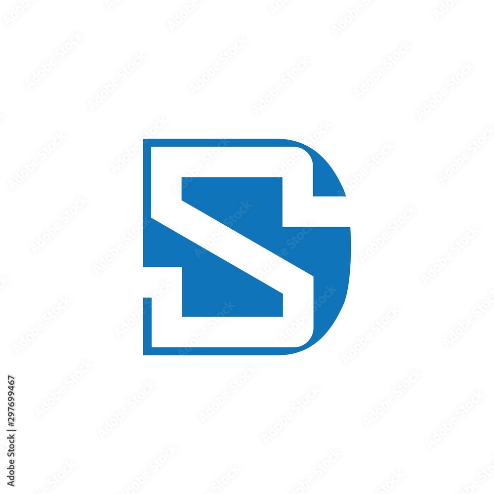letter ds symbol simple negative space emblem logo vector letter ds symbol simple negative space emblem logo vector