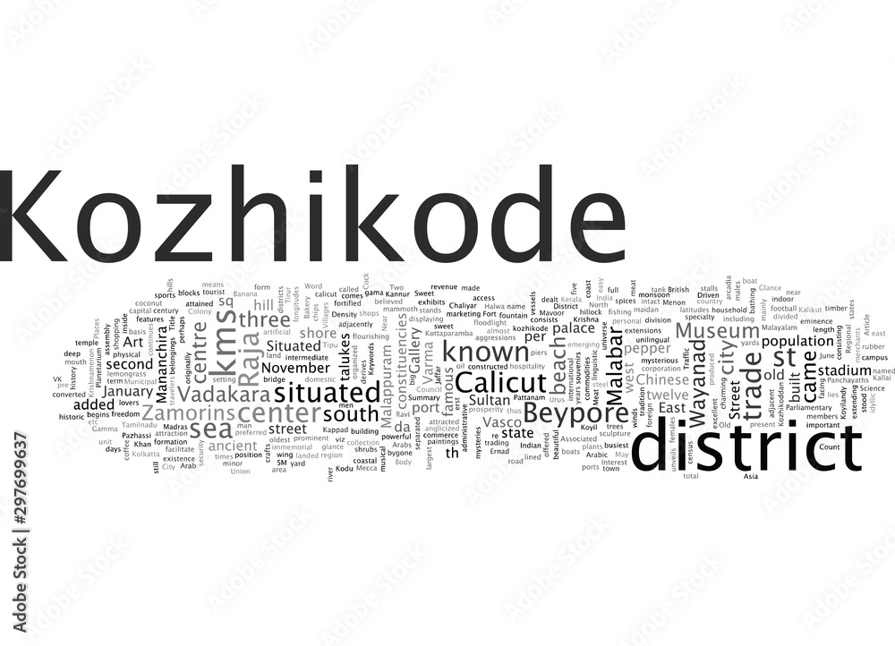 Calicut at a Glance Stock Vector | Adobe Stock