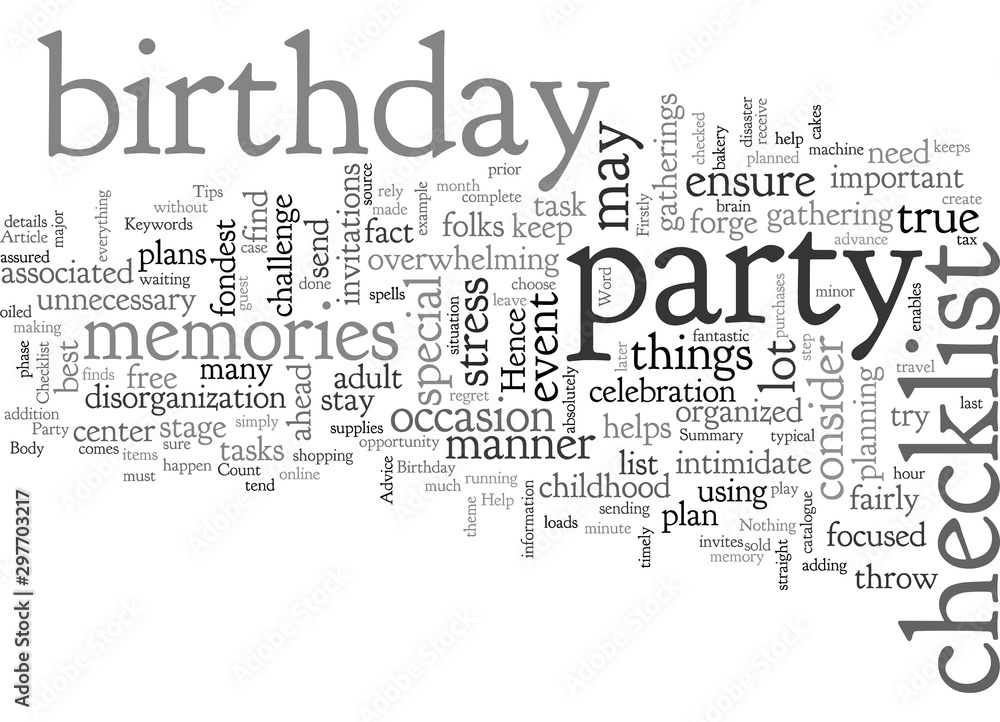 Birthday Party Checklist Simple Tips And Advice To Help You Birthday Party Checklist Simple Tips And Advice To Help You