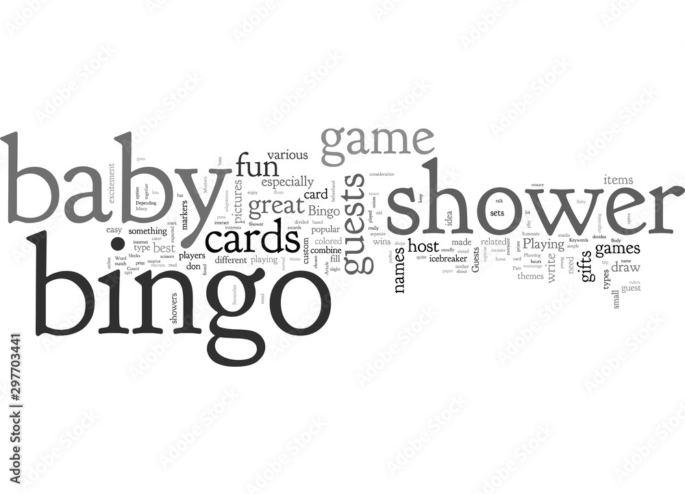 Fototapeta premium Bingo Baby Shower