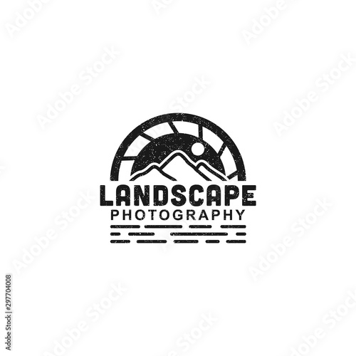 Landscape photography logo design inspiration. Logo design for photography business