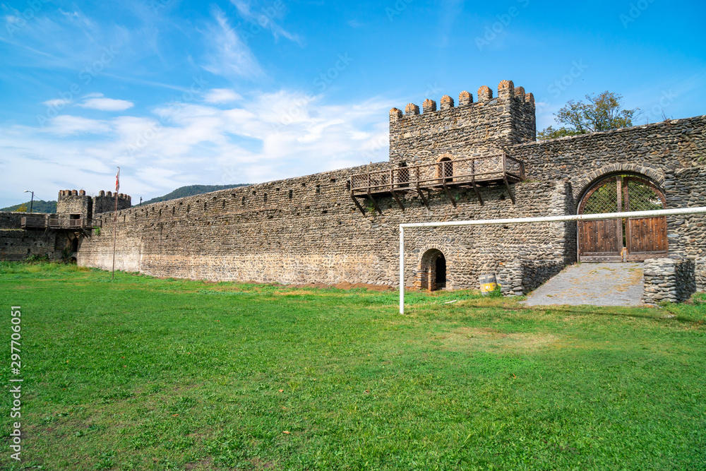 Old medieval Georgian fortress citadel in Kvareli, Georgia
