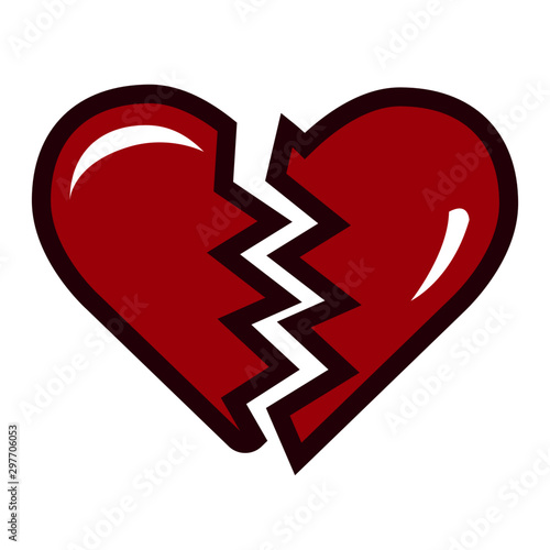 Broken Heart Vector Icon
