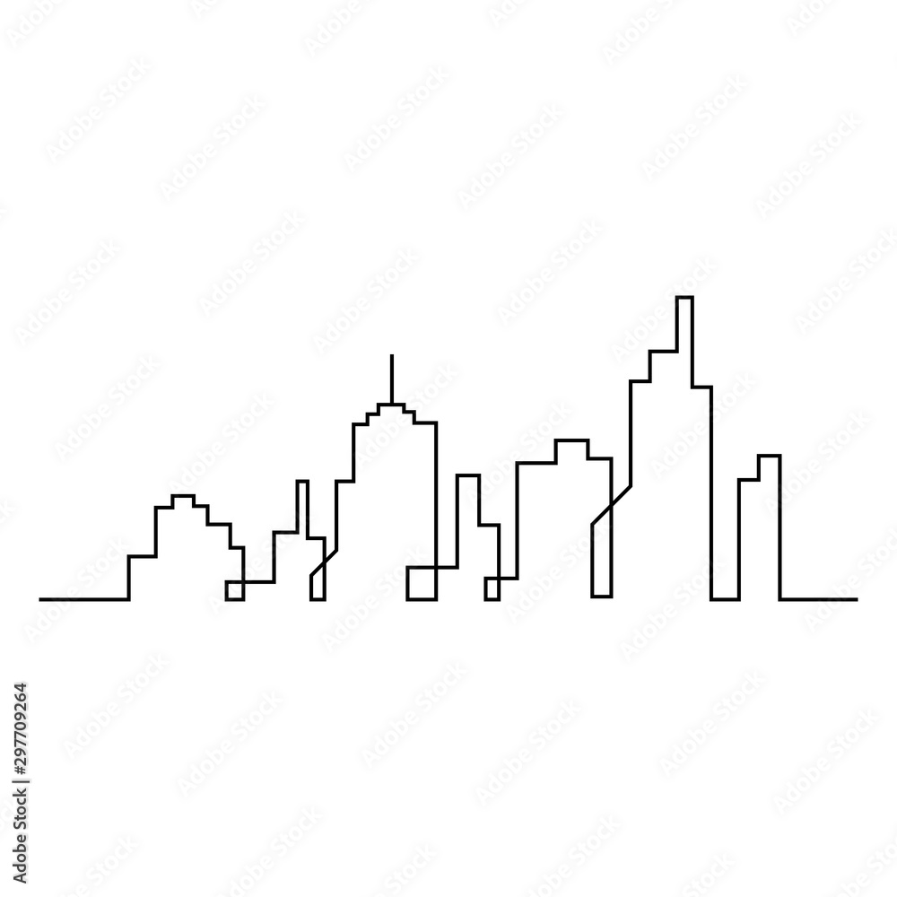 Modern City skyline . city silhouette. vector illustration