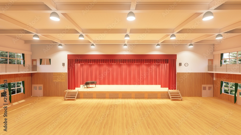 体育館 学校 一般 イラスト39 Stock Illustration Adobe Stock