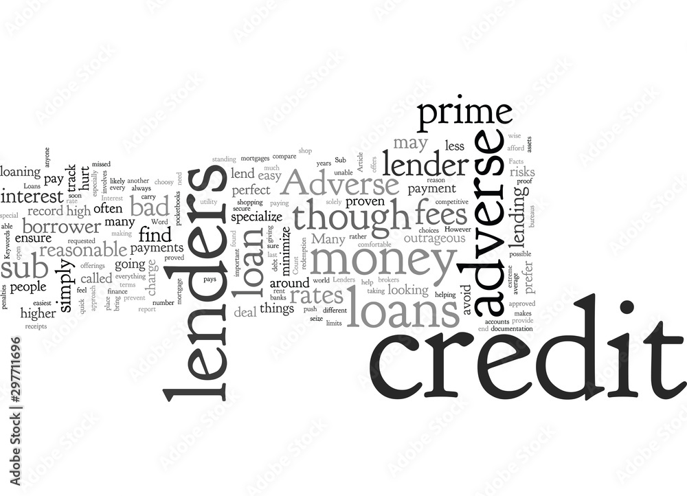 Adverse Credit Loans The Facts