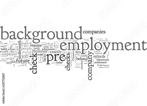 About Pre Employment Background Checks