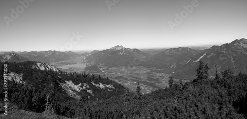 View from the Katrin. The Katrin is a mountain in Upper Austria near Bad Ischl and belongs to the Katergebirge