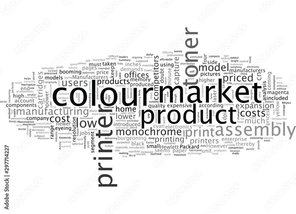 Fototapeta premium A market study of colour printers