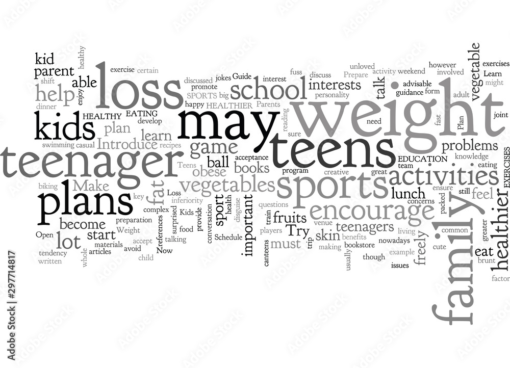 Fototapeta premium A Guide For Parents On Weight Loss Plan For Teens