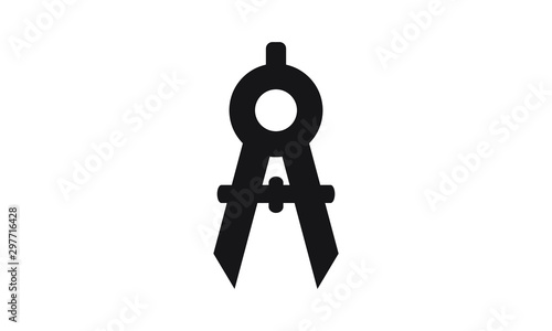 divider, compas drawing icon