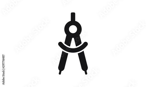 divider, compas drawing icon