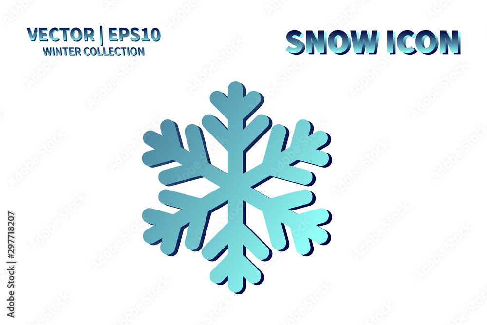 Snowflake vector icon. Christmas and winter snow flake element. Isolated flat new year holiday decoration illustration. Cold weather object design silhouette symbol Snowflake vector icon. Christmas and winter snow flake element. Isolated flat new year holiday decoration illustration. Cold weather object design silhouette symbol