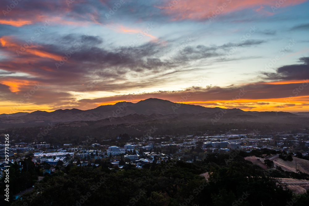 Dawn over the East Bay and Mount Diablo