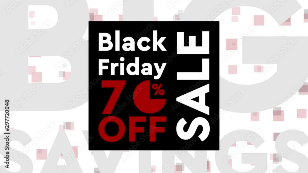 Black friday sale animation 70 percent Black friday sale animation 70 percent