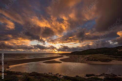 Sunset Margaret River river mouth