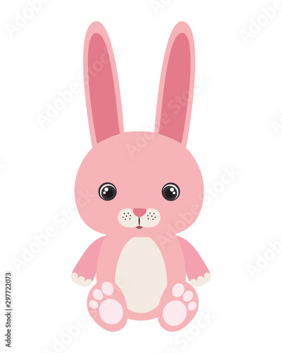 cute little rabbit animal character