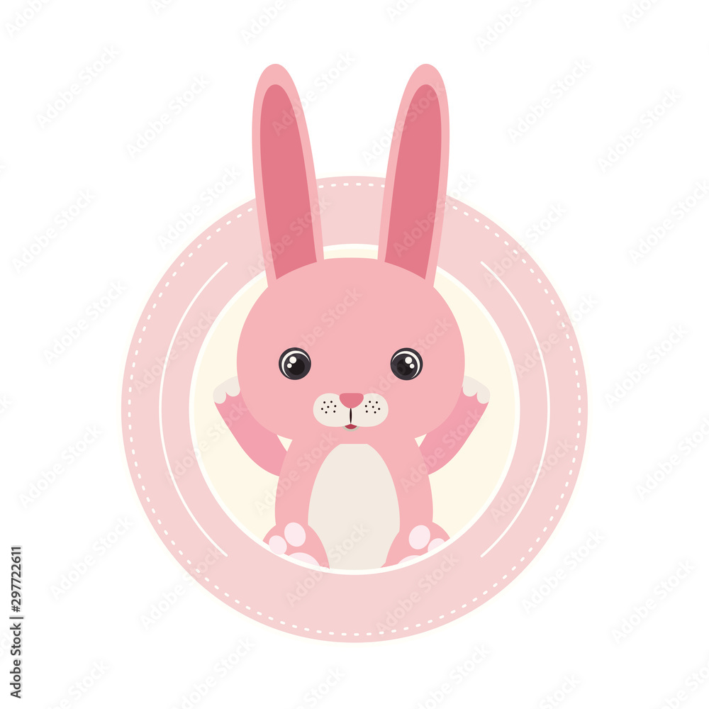 Obraz premium cute little rabbit animal character