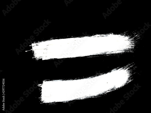 white paint brush strokes on white background 