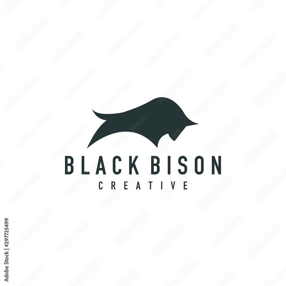 bull logo, vector animal flat shape bull logo, vector animal flat shape