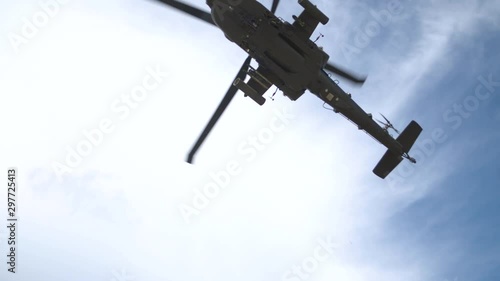 Military Apache Helicopter flyover
