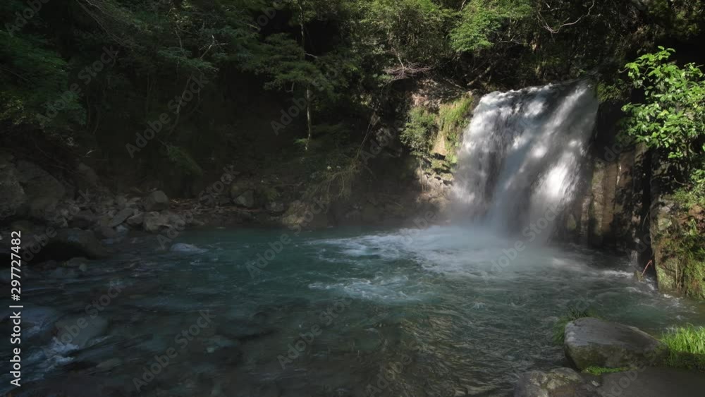Clear waterfall on a Summer morning, Izu Peninsula, Japan Clear waterfall on a Summer morning, Izu Peninsula, Japan