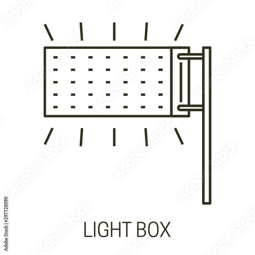 Light box isolated icon, street sign hanging on stick