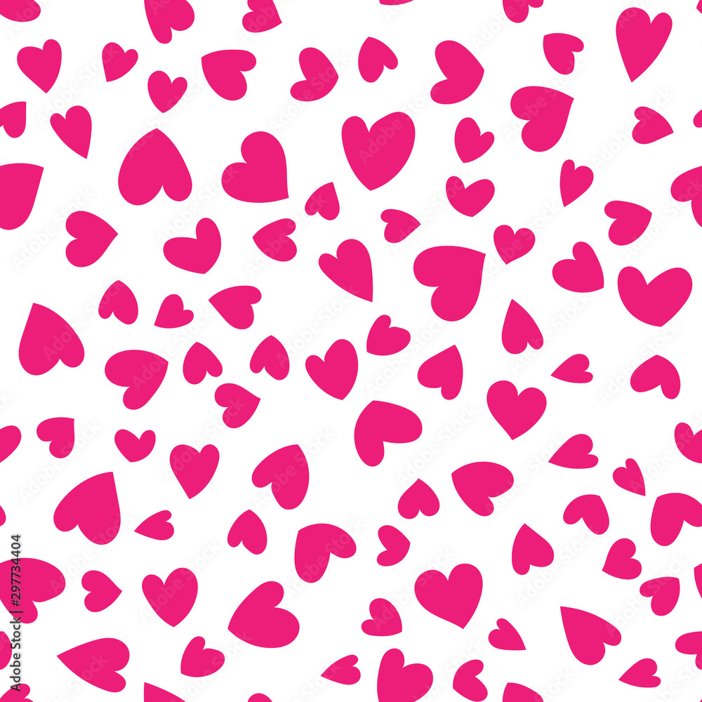 Background with hearts. Pink hearts. Vector illustration