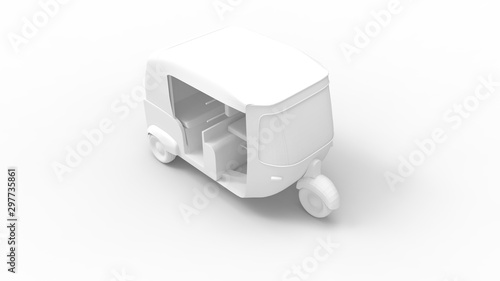Wallpaper Mural 3d rendering of a Tuktuk isolated in white studio background Torontodigital.ca